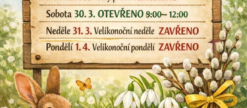 Ordinační hodiny Velikonoce 2026 Ordinační hodiny Velikonoce 2026