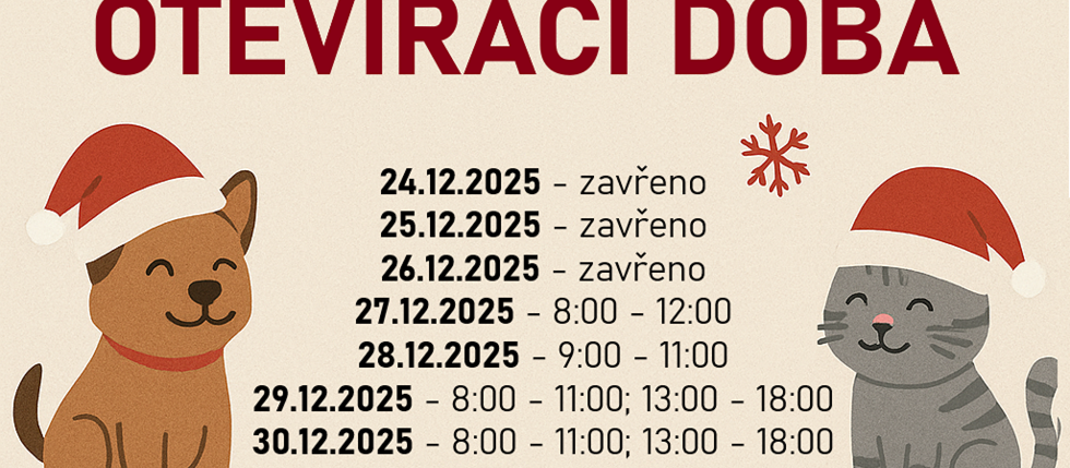 Ordinační hodiny Vánoce 2025
